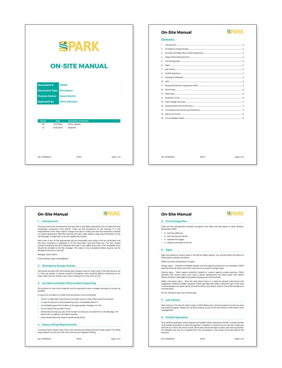 On-site manual smartly formatted for electrical company for mobile.
