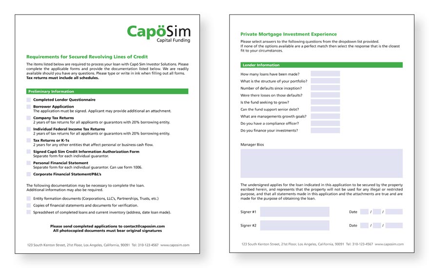 Funding questionnaire form with text fields, tickboxes and dropdowns.