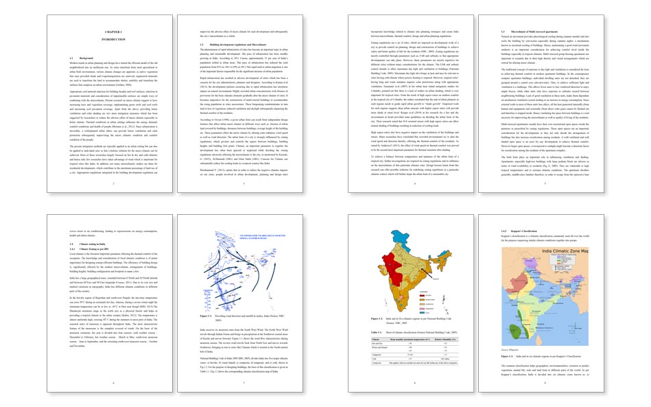 Geography dissertation full of large colorful maps and charts.